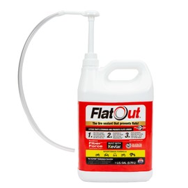 Flat Out Tire Sealant Sportsman Formula - Prevent Flat Tires - Seal Leaks - Sportsman Formula with Valve Core Tool - Contains Kevlar - Tubeless Tire Sealant - Fast-Acting Formula - 1 Gallon