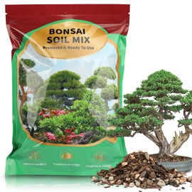Omitgoter Bonsai Soil Mix 4qt, Potting Soil Mix Ready to Use for Bonsai Tree and Indoor Plants, Composed of Akadama, Lava Rock, Prumice, Bark
