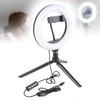 UN‑206 3‑Color 20cm Ring Light LED Tripod Stand Arc Fill