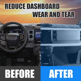 GafeSkui Dash Cover Compatible with Ford Bronco 2021 2022 2023 2024 2025 Accessories Custom Dashboard Cover Carpet Mat Non-Slip