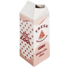 Unique Designed Vintage Inspired Decorative Ceramic Vase, Unique Table Flower Vases for Home/Funky Home Decor/Garden/Office, Watermelon.