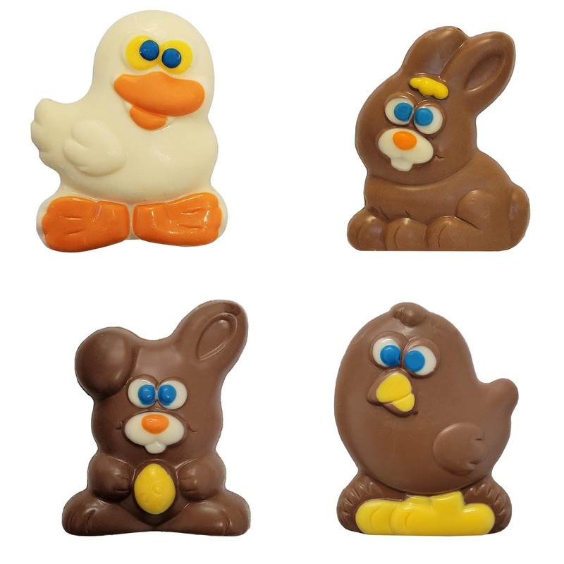 Fruidles Large Easter Buddies Milk Chocolate Bunnies 12-Pack, Individually Wrapped