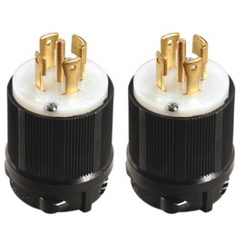 OCSParts L21-30P Grounding Locking Plug, 30A 120/208V AC, 4 Pole 5 Wire, cUL Listed, NEMA L21-30 (Pack of 2)