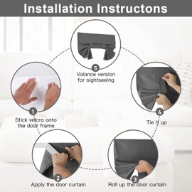YSYY Blackout Door Curtains for Door Windows,Sidelight Curtain,Easy Installed Window Curtains. (Dark Grey,1 Panel, 24W x38L)