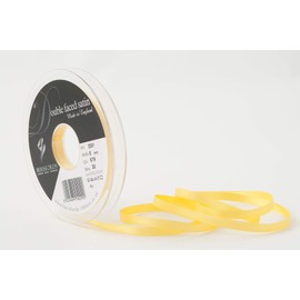 Berisfords Double FACE Poly Satin Ribbon, Yellow, 10x1x10 cm