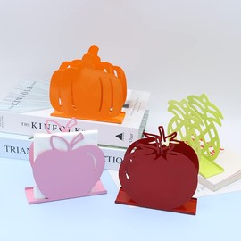 Napkin Holders for Tables Fruit Vegetable Shape Napkin Holders Metal Napkin Stand Holder Freestanding Tissue Box for Kitchen Farmhouse Restaurant festival Party Table Decor (Apple)