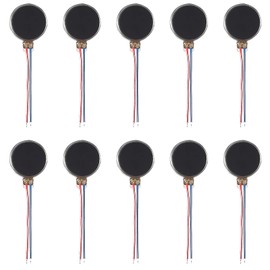 DIANN 10pcs Mini Vibration Motors DC 3V 12000rpm Flat Coin Button-Type Micro Vibrating Motor 10mmx2.7mm for Mobile Cell Phone Pager Tablet Household Appliances