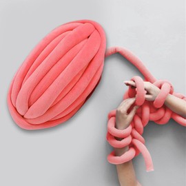 Chunky Yarn | Big Twist Tubular Yarns for Knitting,Extra Thick Warm Cotton Thread Crystal Velvet Cotton Yarn for Handmade