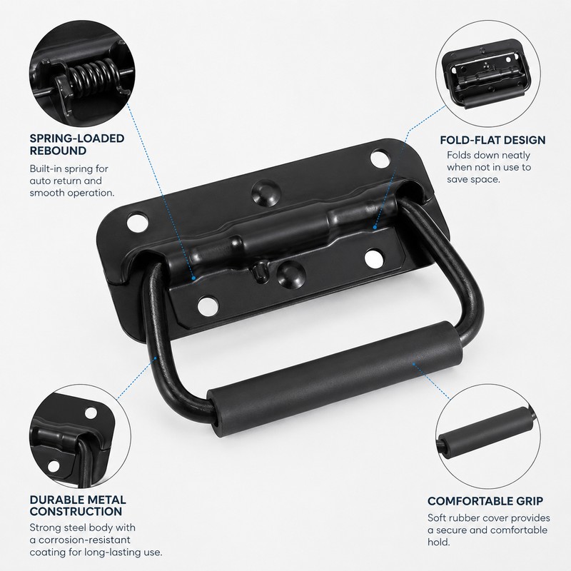 1or 2pcs 100mm Folding Cabinet Handle for Boxes & Drawers