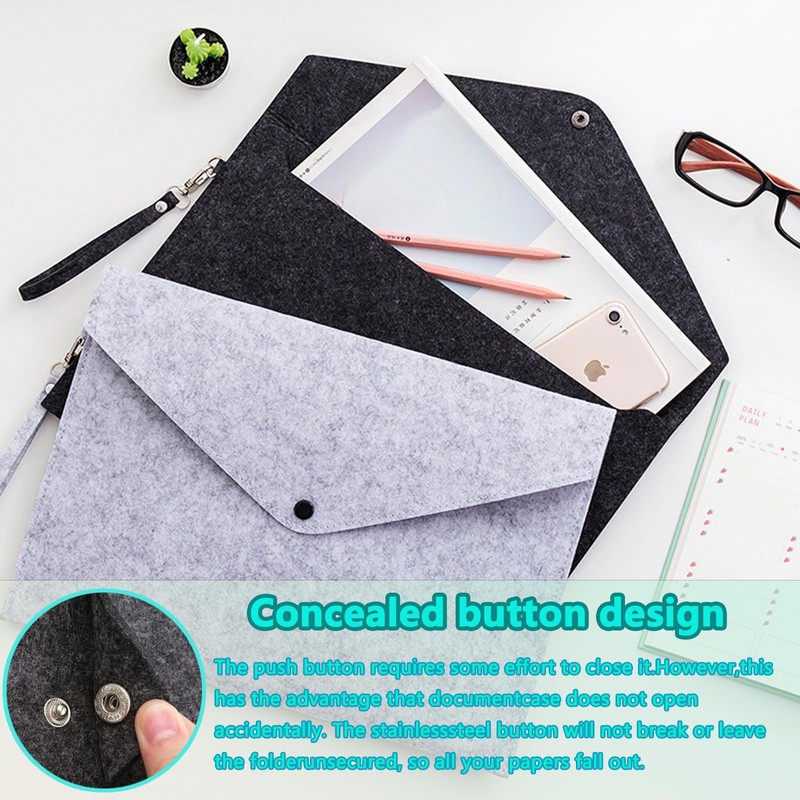 A4 Document Bag - Storage Bag with Press Stud Closure