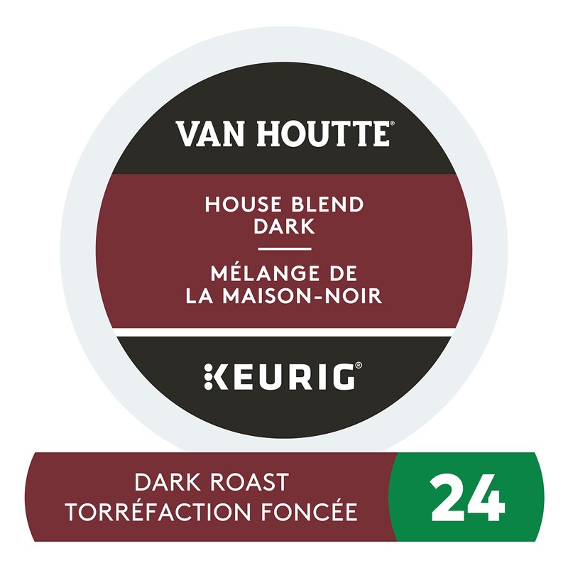 Van Houtte House Blend Dark K-Cup Coffee Pods, 24 Count
