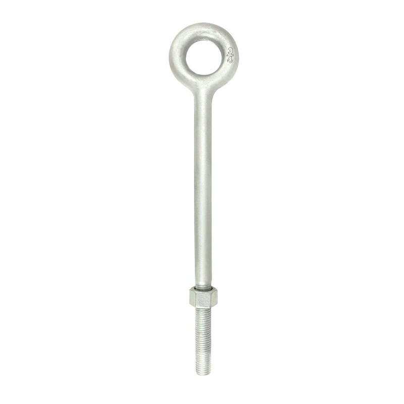 QWORK Eye Bolt with Nuts, 3/4'' x 12" Galvanized Eye