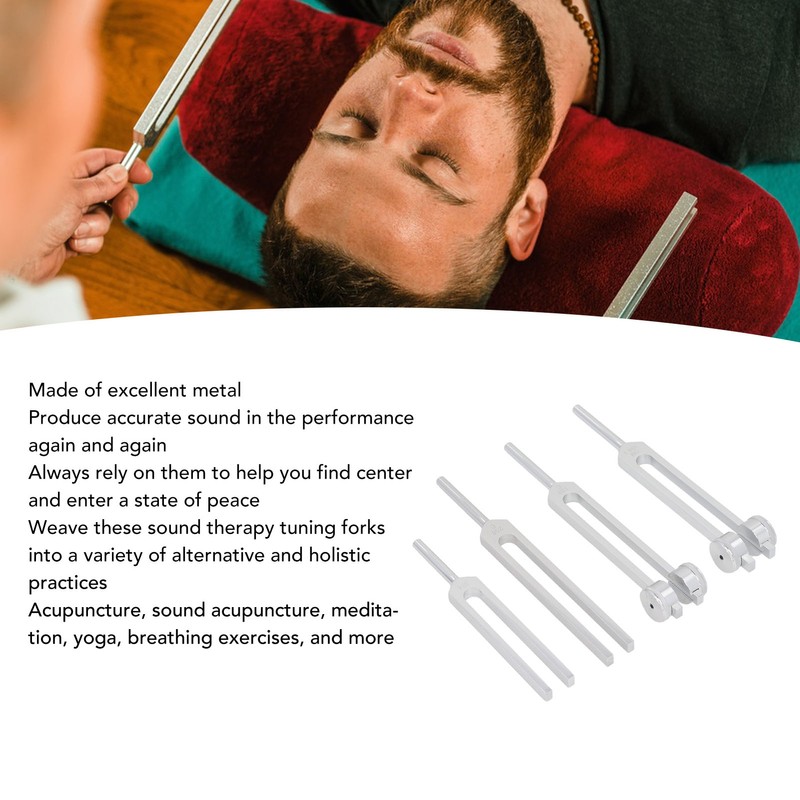 Resonance Tuning Forks Healing Set C128Hz 384Hz C256Hz OM136.1Hz Weighted