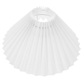 COOLHIYA Pleated Lampshade Medium Empire Lamp Shade Small Lamp Shade Pendant Light Shade Clip on Lamp Shade Fabric Lamp Shade Taper Candles Lamp Shades E27 Cloth White Vintage Mini Light