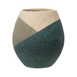 Bloomingville Hand-Painted Stoneware, Sand Finish, Multi Color (Holds 5" Planter Pot