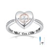 IOHUPCI Sterling Silver Celtic Knot Urn Ring for Ashes Hold