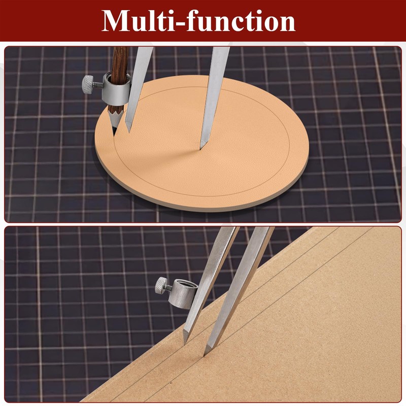 8 inch Professional Woodworking Compass Scribe, Spring Wing Drafting Divider