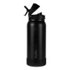 Termo Botella Agua Termica Acero Inoxidable Buffer Flask 1lt Tapa 2 En 1 Viral - Black