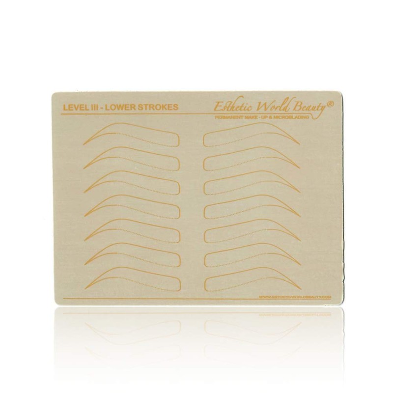 Microblading No Ink Practice Skin | 6 Level Template
