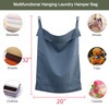 Linen Hanging Laundry Bag, 100% Linen Over The Door Laundry