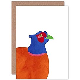 Artery8 Bright Pheasant Bird Sealed Greeting Card Plus Envelope Blank inside