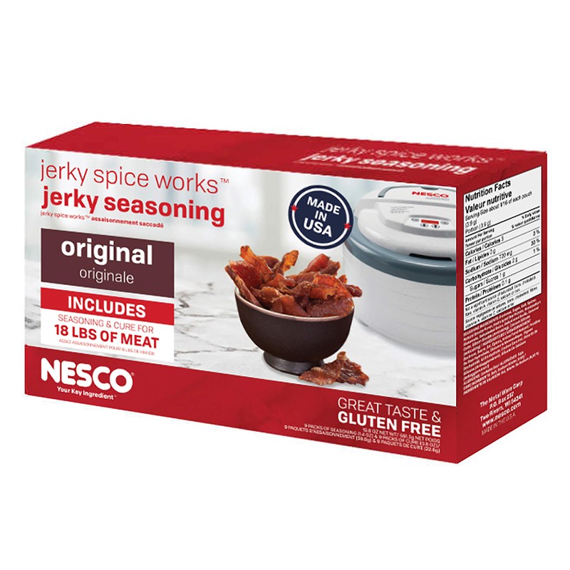 Nesco BJ-18, Jerky Spice Works, Original Flavor, 9 count, Beige|beige,