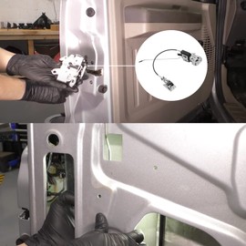 ouyanglong F4TZ-15219A64-A Front Right Door Latch Lock Cable Rod Assembly Fits for Ford F250 F350 1992 1993 1994 1995 1996 1997 Bronco F-150 1992-1996