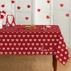 Horaldaily Valentine Tablecloth 60×104 Inch Rectangular, Cotton Candy Love Red