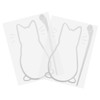 Mikinona 2pcs White Cat Reflective Decals for Cars Adorable Rear