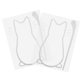 Mikinona 2pcs White Cat Reflective Decals for Cars Adorable Rear Wiper Art Stickers Enhance Night Visibility Personalize Your Vehicle Durable Car Truck Decoration