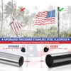 REERON 6 FT Metal Swivel Rings Flag Poles Kit, 360°