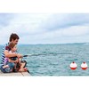 IsMwav 30Pcs Fishing Bobbers 1 Inch,Push Button Fishing Floats Red