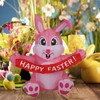 4.9ft Easter Inflatable Bunny Happy Easter Bunny Decoration Outdoor Blow