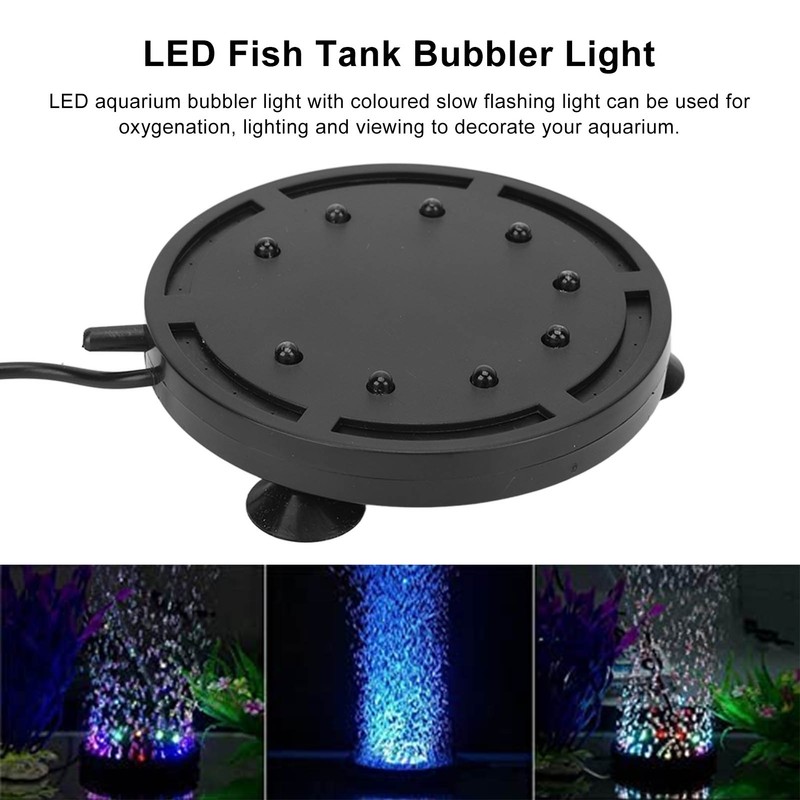 Fish Tank Bubbler Light Multifunction High Brightness LED Aquarium Bubbler