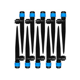 TJJFMM 10 Pack-Drip Vortex Emitter(Blue), 360° Adjustable for 1/4 inch Drip Irrigation Hose, Ideal for Drip Irrigation Systems for Garden