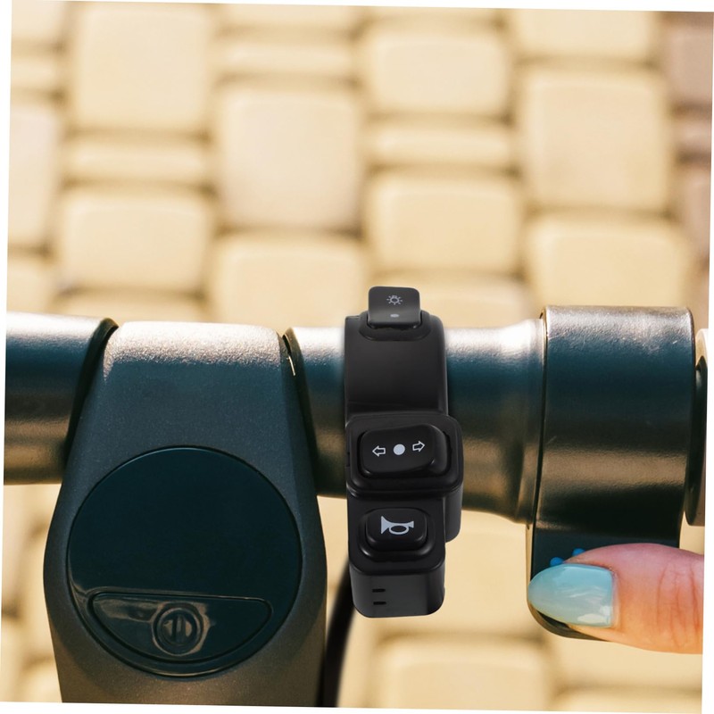 MAGICLULU Ebike Horn Button 22mm Motorcycle Handlebar Switch 3-Function Turn