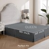 MIYE Pleated Waffle Weave Bed Skirt, Tailored Dust Ruffle 16