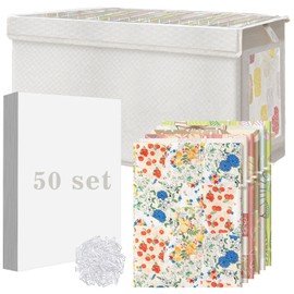 Sadnyy 50 Pack 8.3 x 11 Inch Fabric Organizer Comic Book Boards with 200pcs U Shape Plastic Alligator Clips and Oxford Storage Box for Folding and Storing Cloth Straight