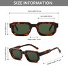 JCTAIFOO Trendy Rectangle Sunglasses Men Women Vintage Rectangular Retro Square