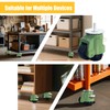 Stem Leveling Casters Wheel with Ratchet Handle Set of 4