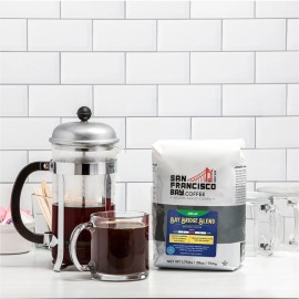 San Francisco Bay Coffee DECAF Bay Bridge Blend Ground 28Oz, 2-Pack