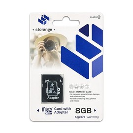 STORANGE 8GB Class 10 SDHC Micro SD Card + Adapter