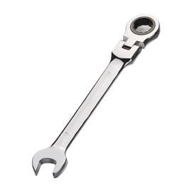 Aoktorkit Metric Tool Flex-Head Ratcheting Wrench 27MM,Professional Chrome Vanadium Ratchet Spanner Steel 72 Teeth 12 Point for DIY,Pipeline,Bicycle Repair and Home Maintance