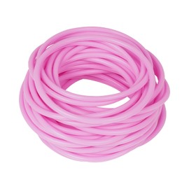 30 Pieces Pink Silicone Jelly Bracelets Nonluminous Stretchy 80s Mixed Gummy Silicone Wristbands Hair Ties for Women Adults Girls Party Accessories(Pink)