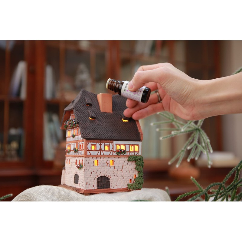 Midene Ceramic Aroma Light House, Tea Light Holder, Handmade, Artistic