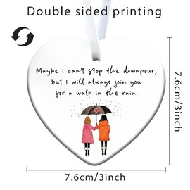 Friendship Gifts for Women Maybe I Can'T Stop The Downpour, But I Will Always Join You for A Walk In The Rain Hard Times Sympathy Support Friendship Keepsake Gift for Birthday