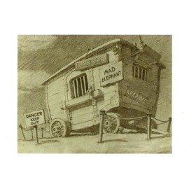 DUMBO, CLEANUP ANIMATION DRAWING BY TERRELL STAPP, NICE POSTCARD. (1)