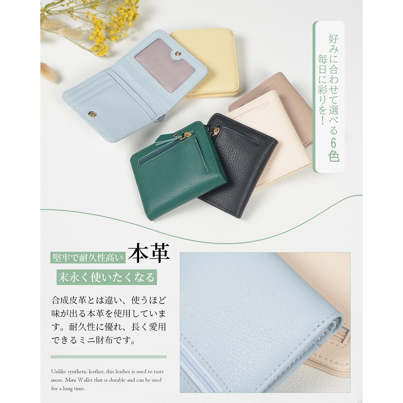 Aoita Women's Bifold Mini Wallet, Small Wallet, Folding Wallet, Bills