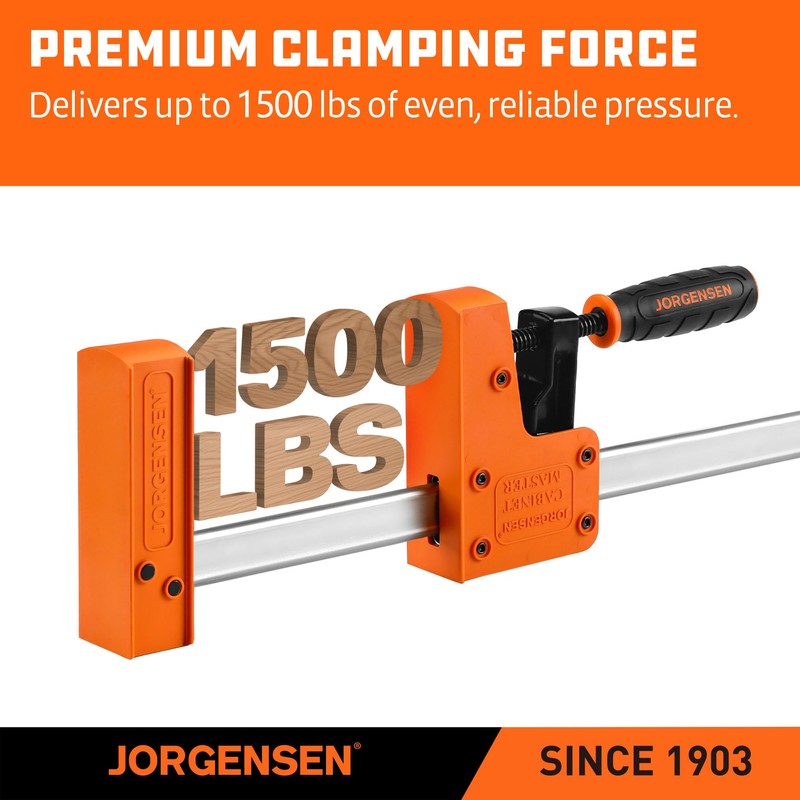 Jorgensen 18” Bar Clamp Set, 2-pack 90° Parallel Clamp Cabinet