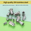165 Pcs Rivet Nuts Set, Threaded Insert Nutsert, M3 M4